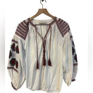 Style Keepers Luxe‎ Bohemian Oversized Tassel One Sized Embroidered Tunic